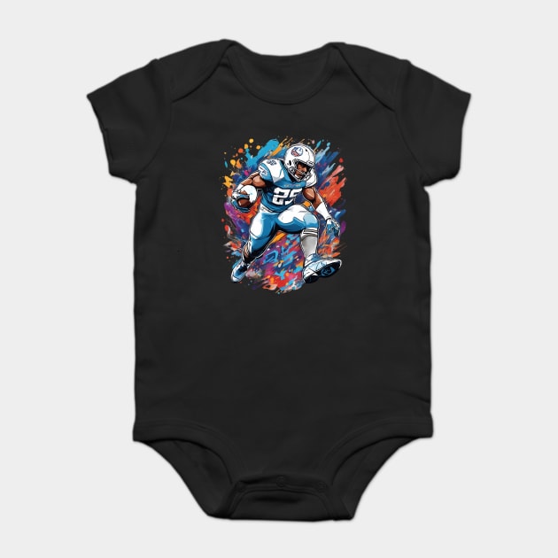 American Football Running Back Baby Bodysuit by animegirlnft